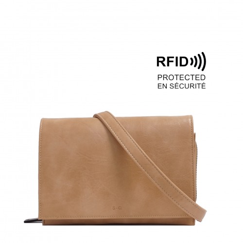 Nita Crossbody Wallet - Light Camel 